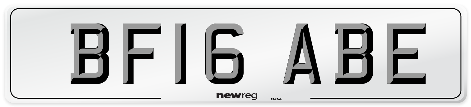 BF16 ABE Number Plate from New Reg